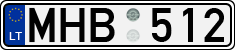 License plate of Lithuania, Cars