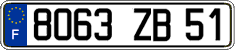 French license plate, FNI