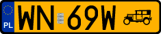 License plates of Poland, Oldtimers