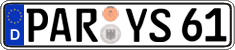 German license plate, Regular plates