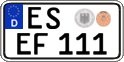 German license plate, Regular plates