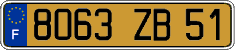 French license plate, FNI