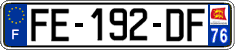 French license plate, SIV (ordinary)