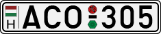 license plates of Hungary, Cars (1990)