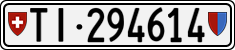 License plate of Switzerland, Cars