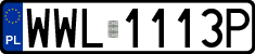 License plates of Poland, Regular car plates