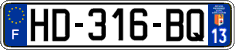 French license plate, SIV (ordinary)