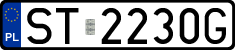 License plates of Poland, Regular car plates