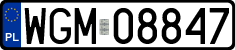 License plates of Poland, Regular car plates
