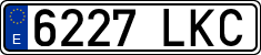 License plates of Spain, Ordinary (2000)