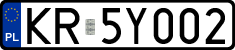License plates of Poland, Regular car plates