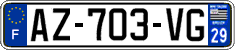 French license plate, SIV (ordinary)