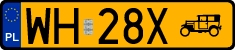 License plates of Poland, Oldtimers