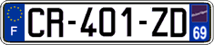 French license plate, SIV (ordinary)