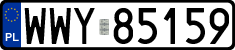 License plates of Poland, Regular car plates