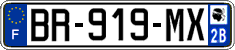 French license plate, SIV (ordinary)