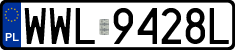 License plates of Poland, Regular car plates