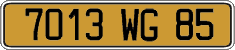 French license plate, FNI