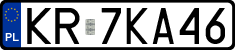 License plates of Poland, Regular car plates