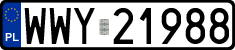 License plates of Poland, Regular car plates