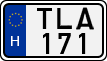 license plates of Hungary, Cars (1990)