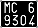 License plate of Italy, Cars (1927 year series)