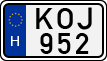 license plates of Hungary, Cars (1990)