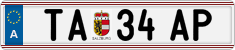 License plate of Austria, Regular plates