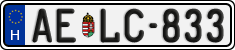license plates of Hungary, Regular plates (2022)