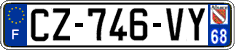 French license plate, SIV (ordinary)