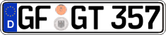 German license plate, Regular plates