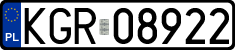 License plates of Poland, Regular car plates