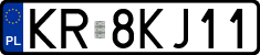 License plates of Poland, Regular car plates