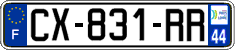French license plate, SIV (ordinary)