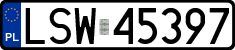 License plates of Poland, Regular car plates