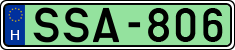 license plates of Hungary, Electric vehicles (1990)