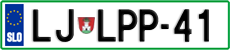 License plate of Slovenia, Cars