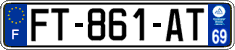 French license plate, SIV (ordinary)