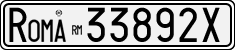 License plate of Italy, Cars (1927 year series)