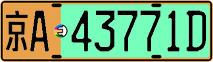 License plate of China, Electric vehicles