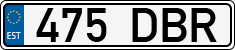 License plate of Estonia, Regular car plates