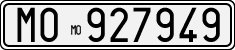 License plate of Italy, Cars (1927 year series)