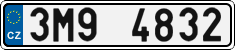 License plate of the Czech Republic, Cars (2001)