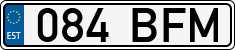 License plate of Estonia, Regular car plates
