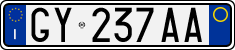 License plate of Italy, Cars (1994 year series)