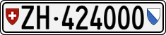 License plate of Switzerland, Cars