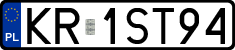 License plates of Poland, Regular car plates