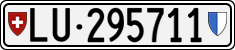 License plate of Switzerland, Cars