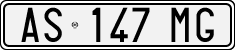 License plate of Italy, Cars (1994 year series)