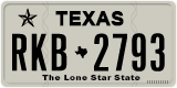 Texas, Regular plates (2012) (АBC-1234)